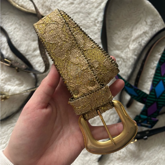 Vintage Multicolor Vinyl Glitter Beaded Belt Bundle - Picture 6 of 8